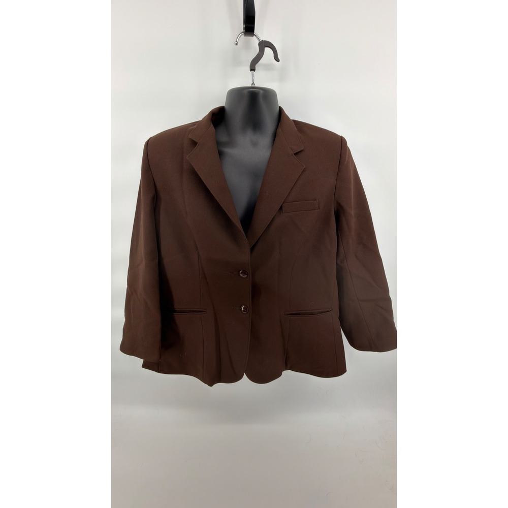 Vintage 80s Levis Classic‎ Womens Clothing Brown Blazer Suit Jacket Plus Sz 18